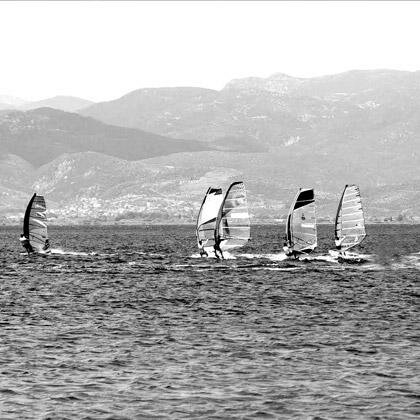 Central Macedonia - Wind Surfing at Lake Volvi 